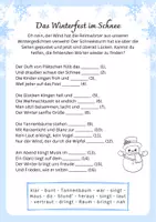 Vorschau - Arbeitsblätter - Reimwörter finden Klasse 3/4: Wintergedichte - Seite 2