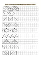 Aperçu - Feuilles d'exercices - Art : Répéter les formes géométriques (PDF) - Page 1