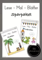 Vorschau - Arbeitsblätter - Sparpaket Lese-Mal-Blätter Märchen und Piraten - Deckblatt