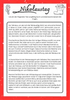 Vorschau - Arbeitsblätter - Leseverstehen Klasse 5/6: Nikolaustag - Seite 1