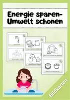 Vorschau - Bildkarten - Bildkarten: Energie sparen - Umwelt schonen - Deckblatt