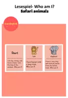 Vorschau - Spiele - Lesespiel-safari animals - Deckblatt