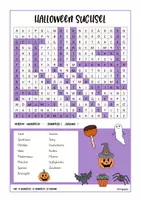 Vorschau - Arbeitsblätter - Halloween Suchsel / Buchstabengitter - Deckblatt