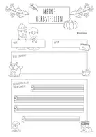 Vorschau - Arbeitsblätter - Schreibanlass Herbstferien – kreatives Schreiben – Lineatur 1. Klasse - Seite 1
