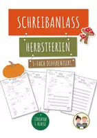 Vorschau - Arbeitsblätter - Schreibanlass Herbstferien – kreatives Schreiben – Lineatur 1. Klasse - Deckblatt