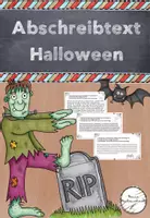 Vorschau - Aufgabenkarten - Abschreibtext zu Halloween - Deckblatt