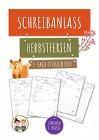 Vorschau - Arbeitsblätter - Schreibanlass Herbstferien – kreatives Schreiben – Lineatur 4. Klasse - Deckblatt