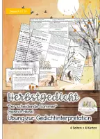 Vorschau - Stundenentwürfe - Lyrik / Herbstgedicht: Übung zur Gedichtinterpretation - Deckblatt
