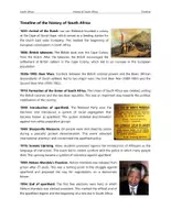 Vorschau - Arbeitsblätter - South Africa – History (Timeline and Quiz) - Deckblatt