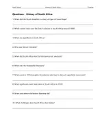 Vorschau - Arbeitsblätter - South Africa – History (Timeline and Quiz) - Seite 2