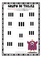 Vista previa - Hojas de trabajo - Teclado del Piano para Niños | Imprimible | Iniciante - página 3