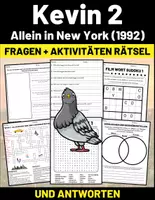 Vorschau - Arbeitsblätter - Film: "Kevin 2– Allein in New York (1992)" Fragen + Aktivitäten Rätsel + und Antworten - Deckblatt