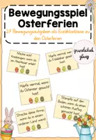 Vorschau - Anderer Materialtyp - Bewegungsspiel Osterferien (Erzählen von den Ferien) - Deckblatt