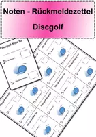 Vorschau - Arbeitsblätter - Notenzettel Discgolf - Deckblatt