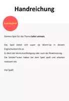 Vorschau - Anderer Materialtyp - Domino - Safari animals - Seite 1