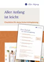 Vorschau - Lehrpläne/Lehrermaterial - Start ins Referendariat | Checkliste für deine Unterrichtsplanung - Deckblatt