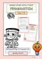 Vorschau - Arbeitsblätter - Spooky story with a twist - Frankenstein - Deckblatt