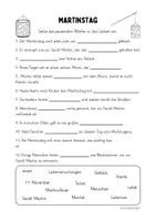 Vorschau - Arbeitsblätter - Lese- und Lückentext - Sankt Martin - Klasse 2/3 - Seite 3