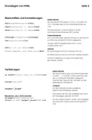 Vorschau - Merkblätter - HTML Grundlagen auf 4 Seiten - Seite 1