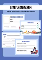 Vorschau - Anderer Materialtyp - Bücher lesen und den Leseführerschein machen! - Deckblatt