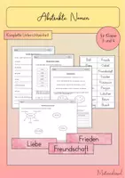 Vorschau - Stundenentwürfe - Abstrakte Nomen - Unterrichtseinheit - Deckblatt