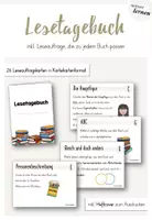 Vorschau - Arbeitsblätter - Lesetagebuch und Leseaufträge - Deckblatt