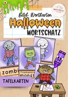 Vorschau - Poster - Halloween Englisch: Wortschatz Bild- und Wortkarten | Flashcards - Deckblatt