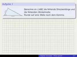 Vorschau - Arbeitsblätter - Aufgaben zum Kosinussatz - Strecke gesucht - Seite 2