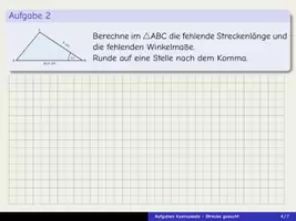 Vorschau - Arbeitsblätter - Aufgaben zum Kosinussatz - Strecke gesucht - Seite 3