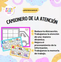 Vista previa - Hojas de trabajo - CAMIONERO DE LA ATENCIÓN - Portada