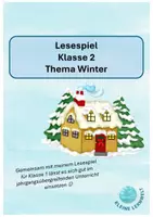 Vorschau - Arbeitsblätter - Lesespiel zum Thema Winter, Klasse 2 - Deckblatt