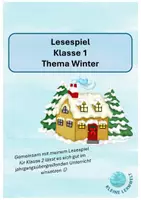 Vorschau - Arbeitsblätter - Lesespiel zum Thema Winter, Klasse 1 - Deckblatt