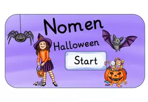 Vorschau - Bildkarten - Halloween interaktive PDF Nomen - Seite 1