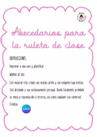 Vista previa - Juegos / Gamificación - ABECEDARIOS RULETA - MISSMERY - página 1