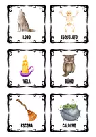 Vista previa - Tarjetas / Manipulativos - Vocabulario halloween - página 3