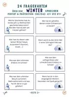 Vorschau - Arbeitsblätter - W-Fragen: im Perfekt & Präteritum über den Winter sprechen - Seite 3