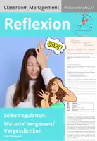 Vorschau - Arbeitsblätter - Reflexion: Material vergessen / Vergesslichkeit - Deckblatt