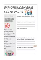 Vorschau - Arbeitsblätter - Gruppenarbeit: Eine eigene Partei gründen - Seite 1