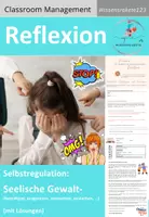 Vorschau - Lehrpläne/Lehrermaterial - Reflexion: Seelische Gewalt - beleidigen, ausgrenzen, verspotten, auslachen, mobben, entwürdigen, … - Deckblatt