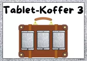 Vorschau - Mal- und Bastelvorlagen - Tablet-Koffer 3 silber, Plakat - Deckblatt