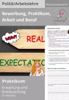 Vorschau - Arbeitsblätter - Praktikum-Erwartungen und Enttäuschungen - Deckblatt