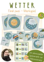 Vorschau - Spiele - Wetter - Find Zwei - Merkspiel - Vorschule, 1. Klasse, DaZ - Deckblatt