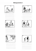 Vorschau - Klassenarbeiten - Bildergeschichte Klassenarbeit mit Bewertungsbogen - Seite 1