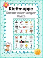 Vorschau - Stationenlernen - Klettmappe: Kurzer oder langer Vokal? - Deckblatt