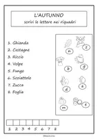 anteprima - Esercizi - Attività lessicale: "L'autunno" - Pagina 1
