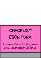 Vista previa - Decoración del aula - Checklist escritura - página 1