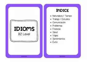 Vista previa - Tarjetas / Manipulativos - CUADERNO DE IDIOMS B2 LEVEL - página 1