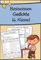 Vorschau - Arbeitsblätter - Basiswissen Gedichte (6. Klasse) - Deckblatt