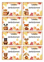 Vorschau - Anderer Materialtyp - Feriengruß Herbstferien, Tiere im Herbst - Seite 1