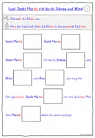 Vorschau - Stundenentwürfe - Sankt Martin ritt durch Schnee und Wind – Liederarbeitung Klasse 1-2 ARBEITSBLÄTTER - Seite 3